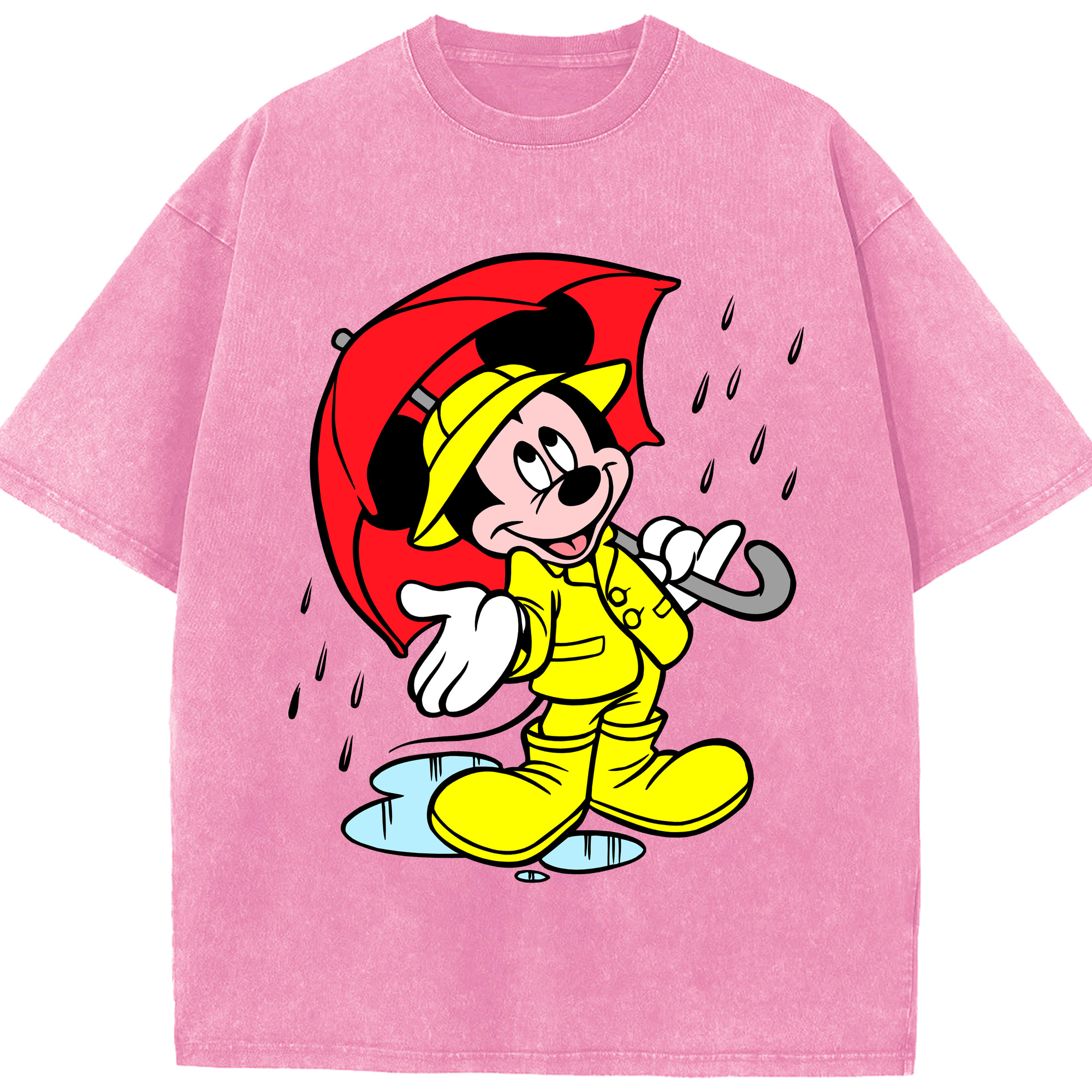 （画像用） ミッキーマウス Mickey Mouse 綿100% ヴィンテージ風 半袖Tシャツ（フロントプリント）